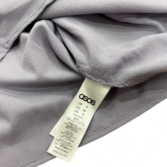 ASOS Lilac Purple Sleeveless Blouse with Pintuck and Lace 4 - Picture 5 of 5